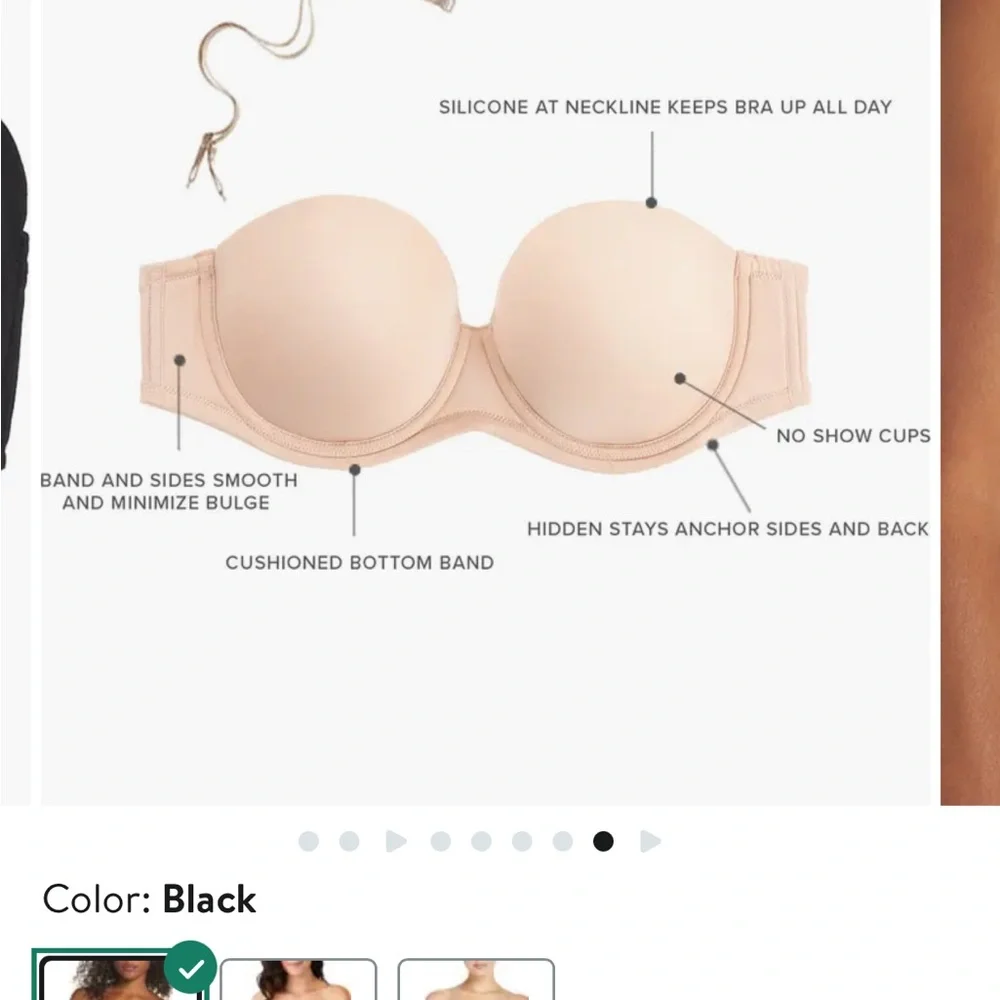 Wacoal Convertible Strapless Bra 32DD - Picture 3 of 8